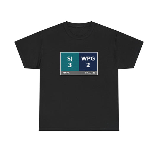 SJ vs WPG Scoreboard Tee 03.07.23