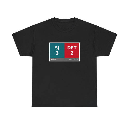 SJ vs DET Scoreboard Tee 01.12.22