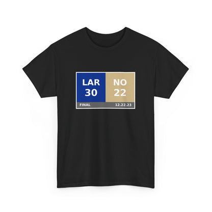 LAR vs NO Scoreboard Tee 12.22.23