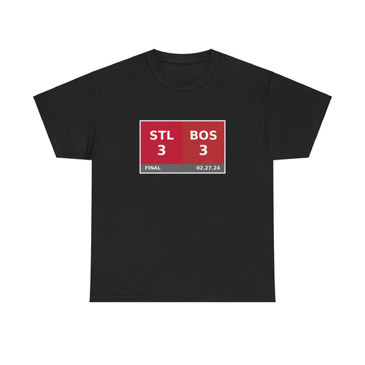 STL vs BOS Scoreboard Tee 02.27.24