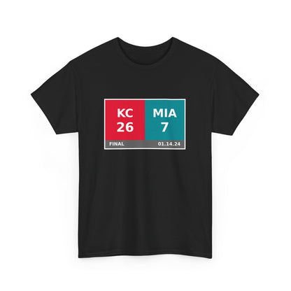 KC vs MIA Scoreboard Tee 01.14.24