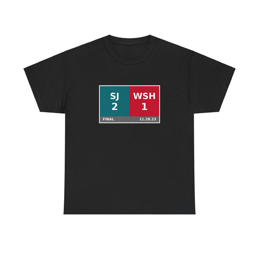 SJ vs WSH Scoreboard Tee 11.28.23