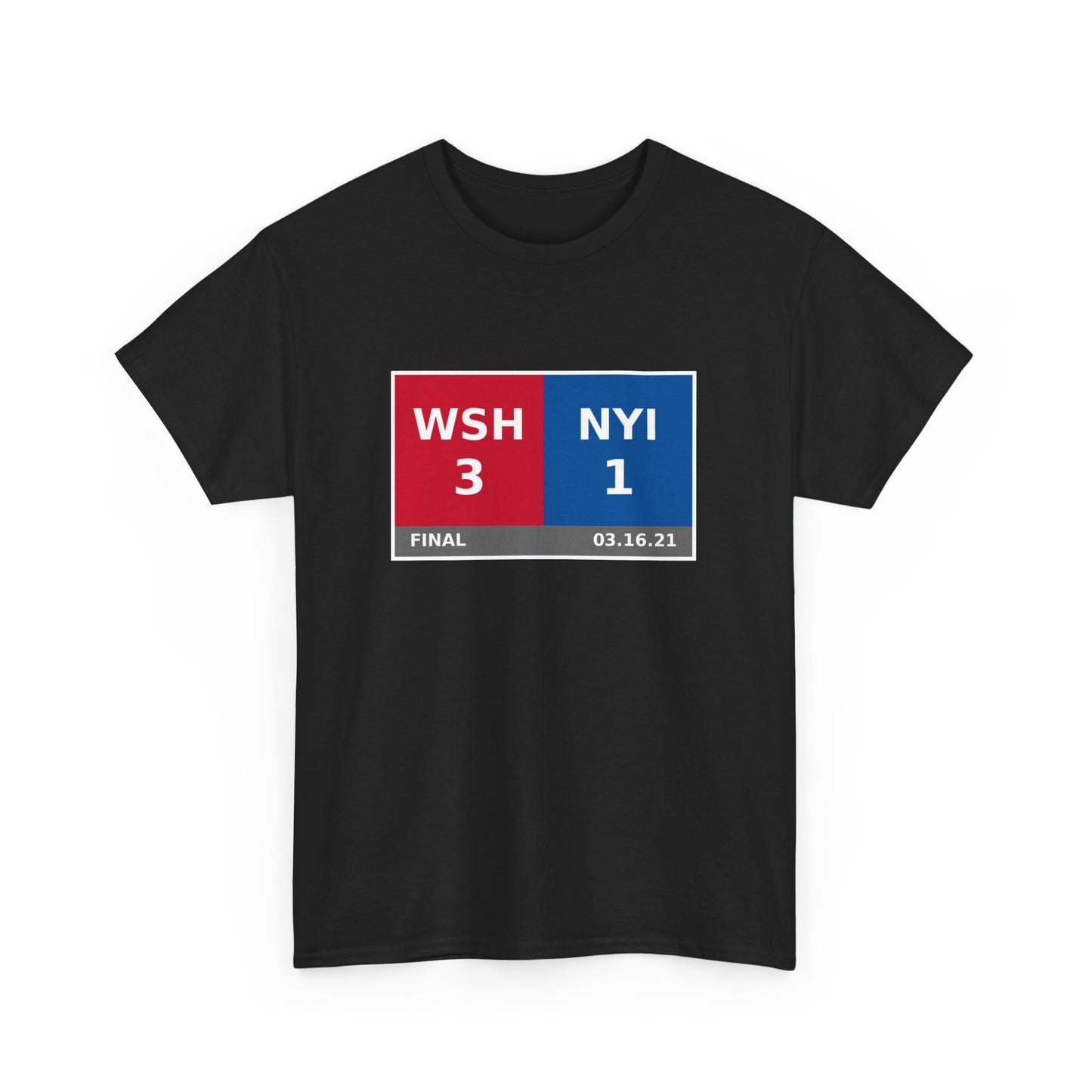 WSH vs NYI Scoreboard Tee 03.16.21