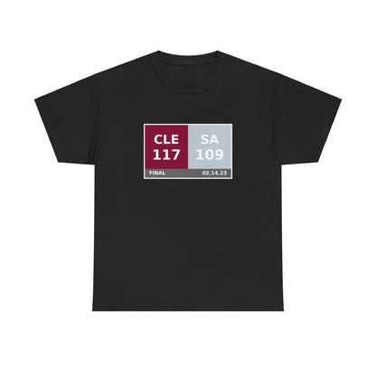 CLE vs SA Scoreboard Tee 02.14.23