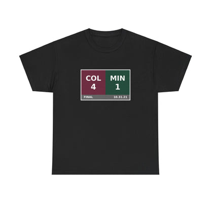 COL vs MIN Scoreboard Tee 10.31.21