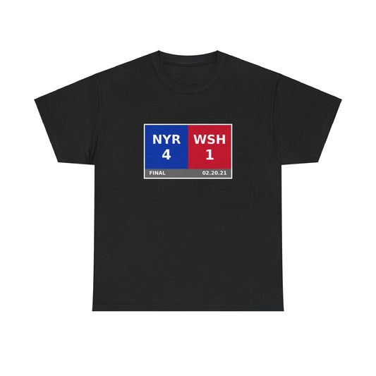 NYR vs WSH Scoreboard Tee 02.20.21