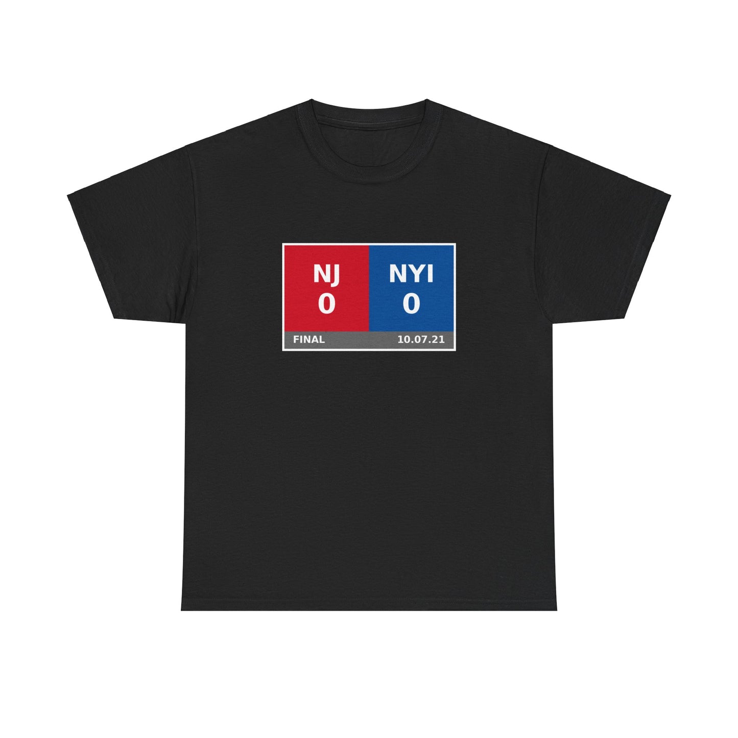 NJ vs NYI Scoreboard Tee 10.07.21