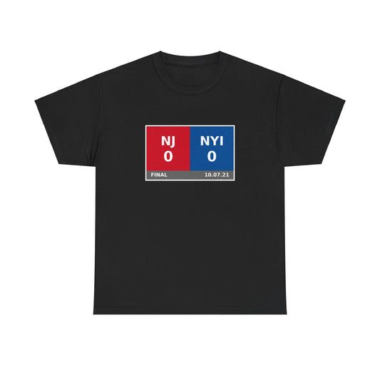 NJ vs NYI Scoreboard Tee 10.07.21