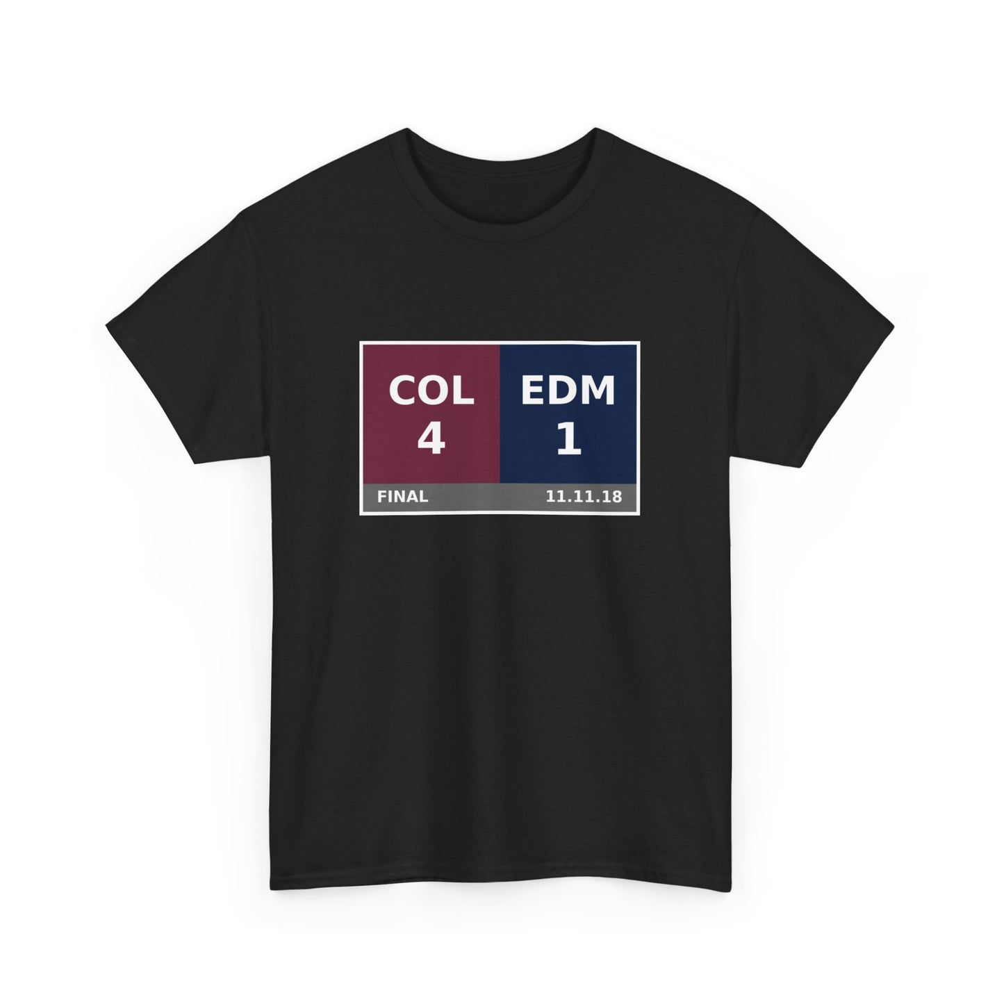 COL vs EDM Scoreboard Tee 11.11.18