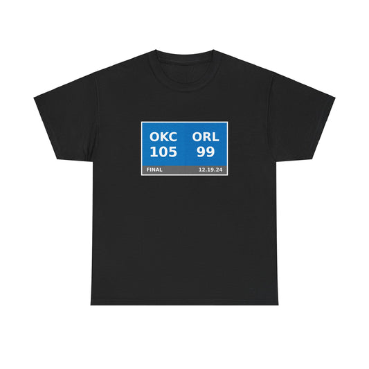 OKC vs ORL Scoreboard Tee 12.19.24