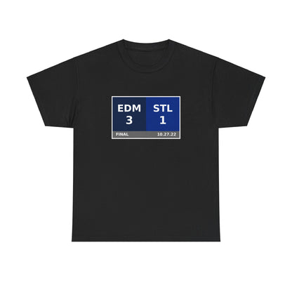 EDM vs STL Scoreboard Tee 10.27.22