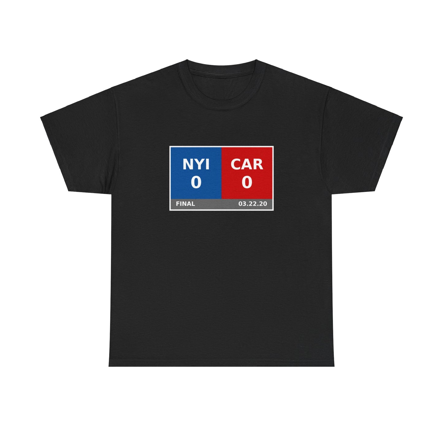 NYI vs CAR Scoreboard Tee 03.22.20