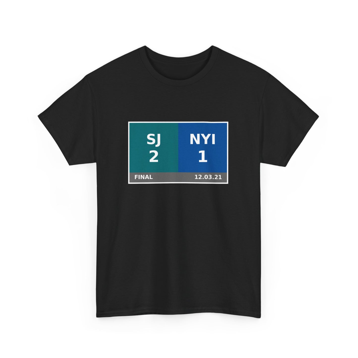 SJ vs NYI Scoreboard Tee 12.03.21