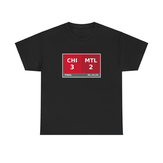 CHI vs MTL Scoreboard Tee 01.14.22