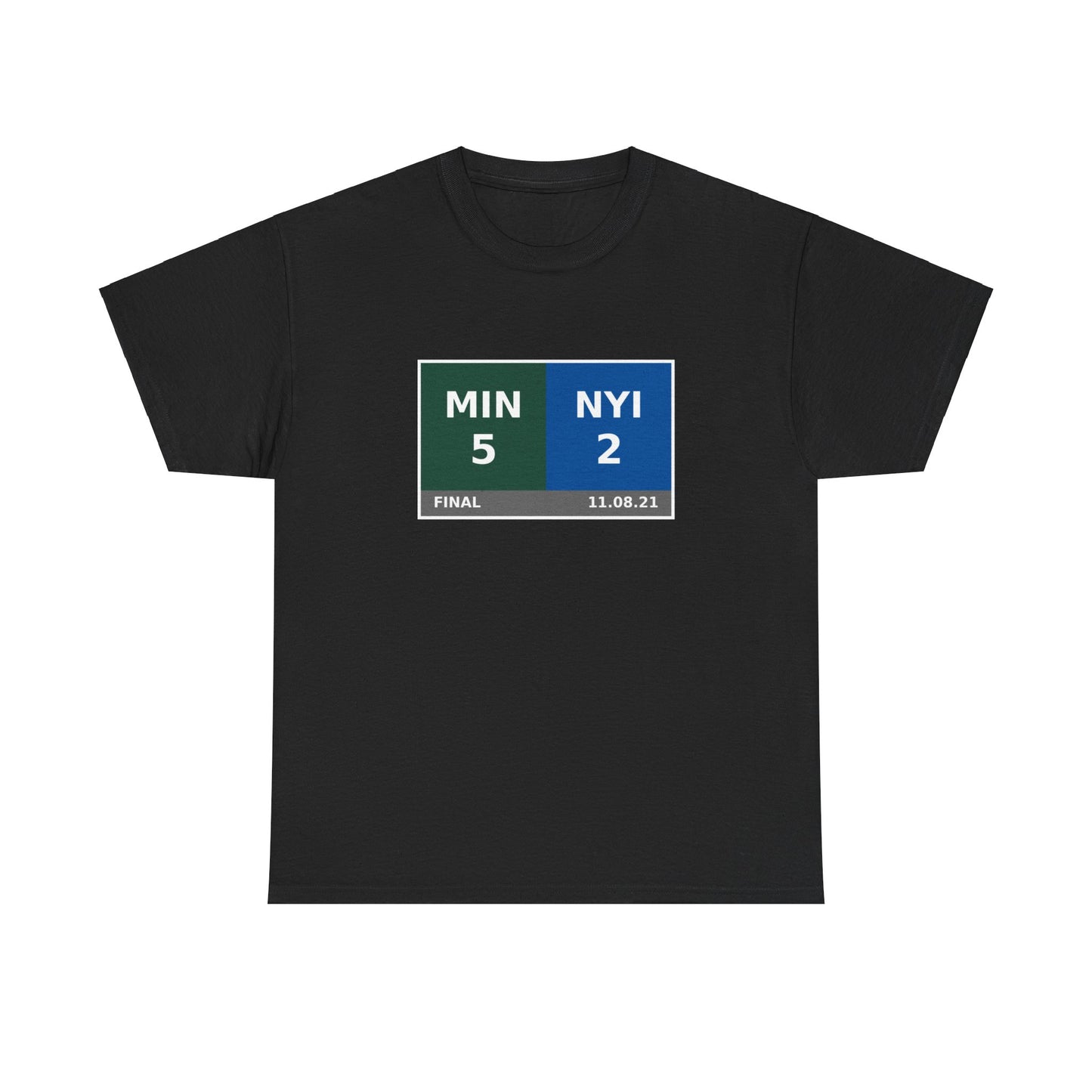 MIN vs NYI Scoreboard Tee 11.08.21