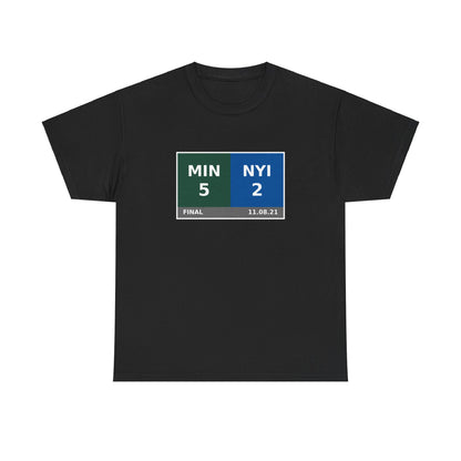 MIN vs NYI Scoreboard Tee 11.08.21