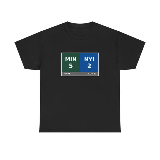 MIN vs NYI Scoreboard Tee 11.08.21