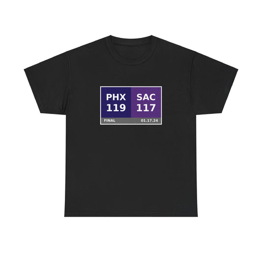 PHX vs SAC Scoreboard Tee 01.17.24