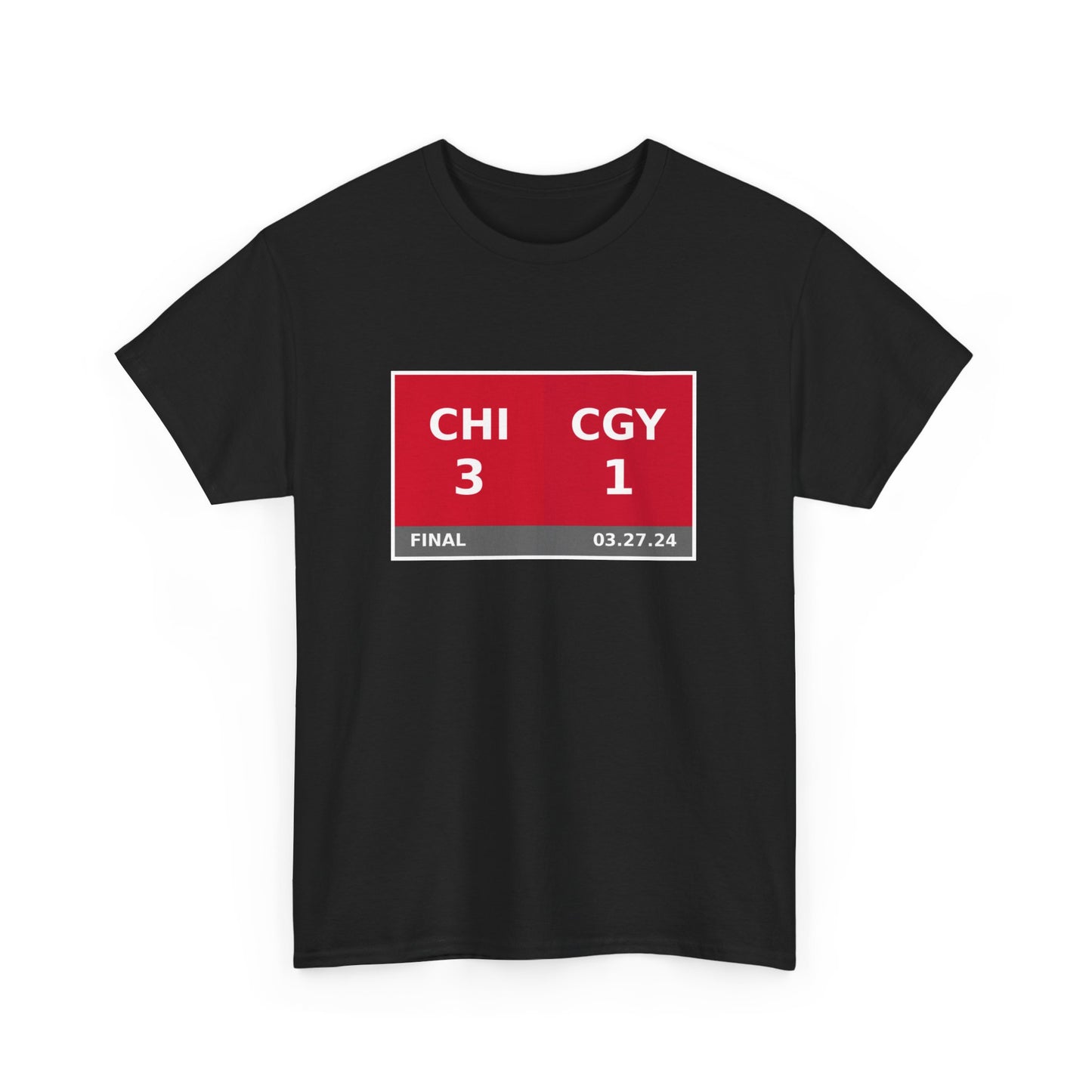 CHI vs CGY Scoreboard Tee 03.27.24