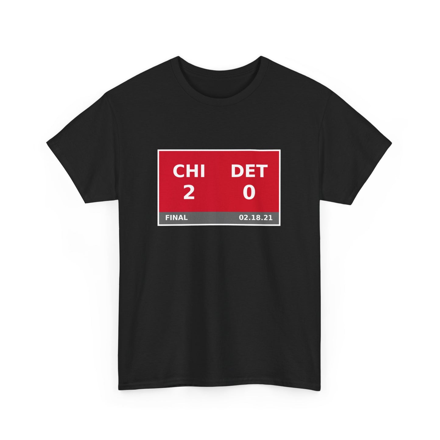 CHI vs DET Scoreboard Tee 02.18.21