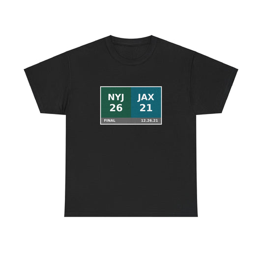 NYJ vs JAX Scoreboard Tee 12.26.21