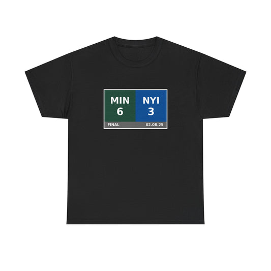 MIN vs NYI Scoreboard Tee 02.08.25