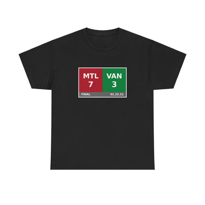 MTL vs VAN Scoreboard Tee 01.22.21