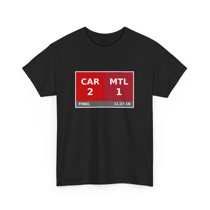 CAR vs MTL Scoreboard Tee 11.27.18