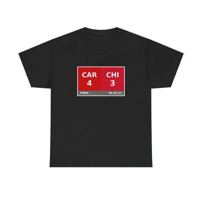 CAR vs CHI Scoreboard Tee 04.02.21