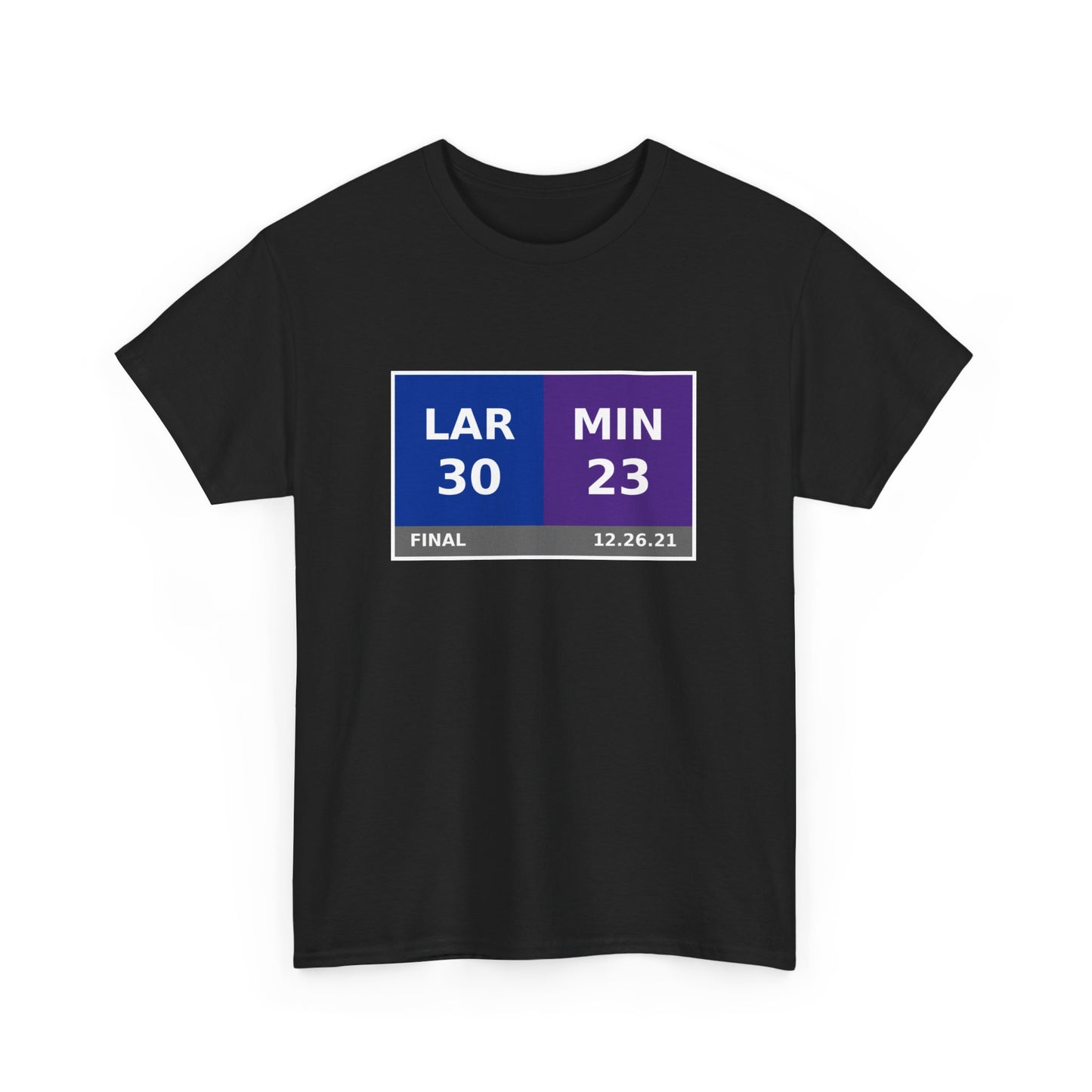 LAR vs MIN Scoreboard Tee 12.26.21