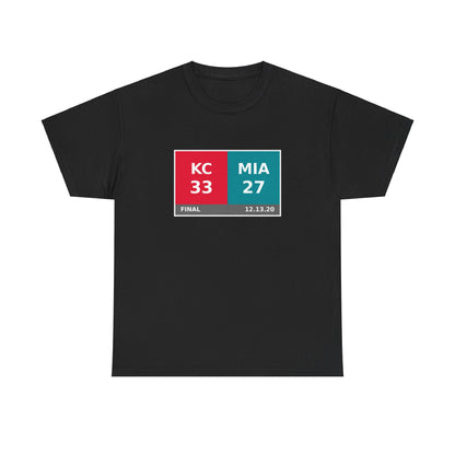 KC vs MIA Scoreboard Tee 12.13.20