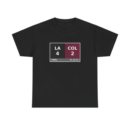 LA vs COL Scoreboard Tee 01.22.21