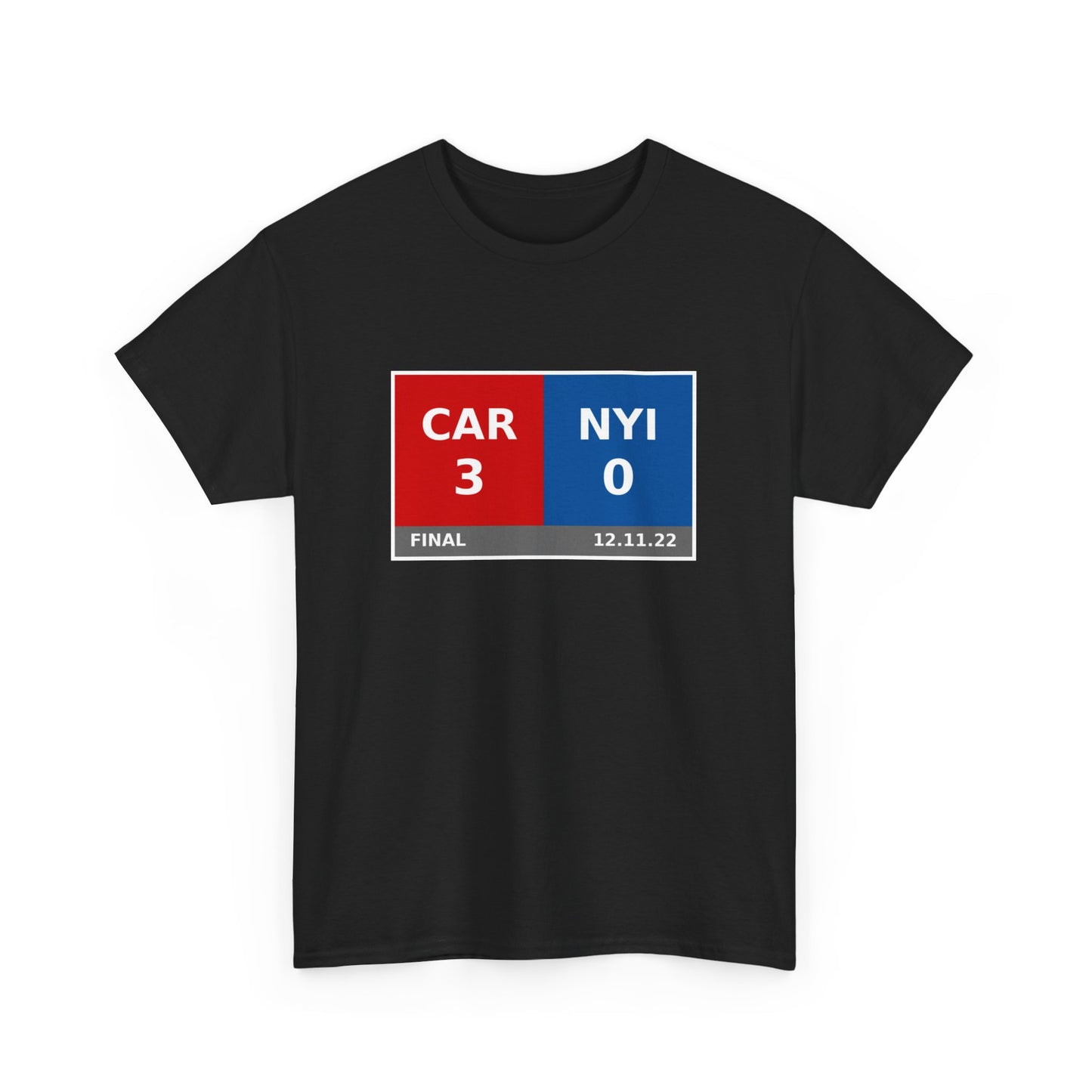 CAR vs NYI Scoreboard Tee 12.11.22