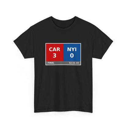 CAR vs NYI Scoreboard Tee 12.11.22