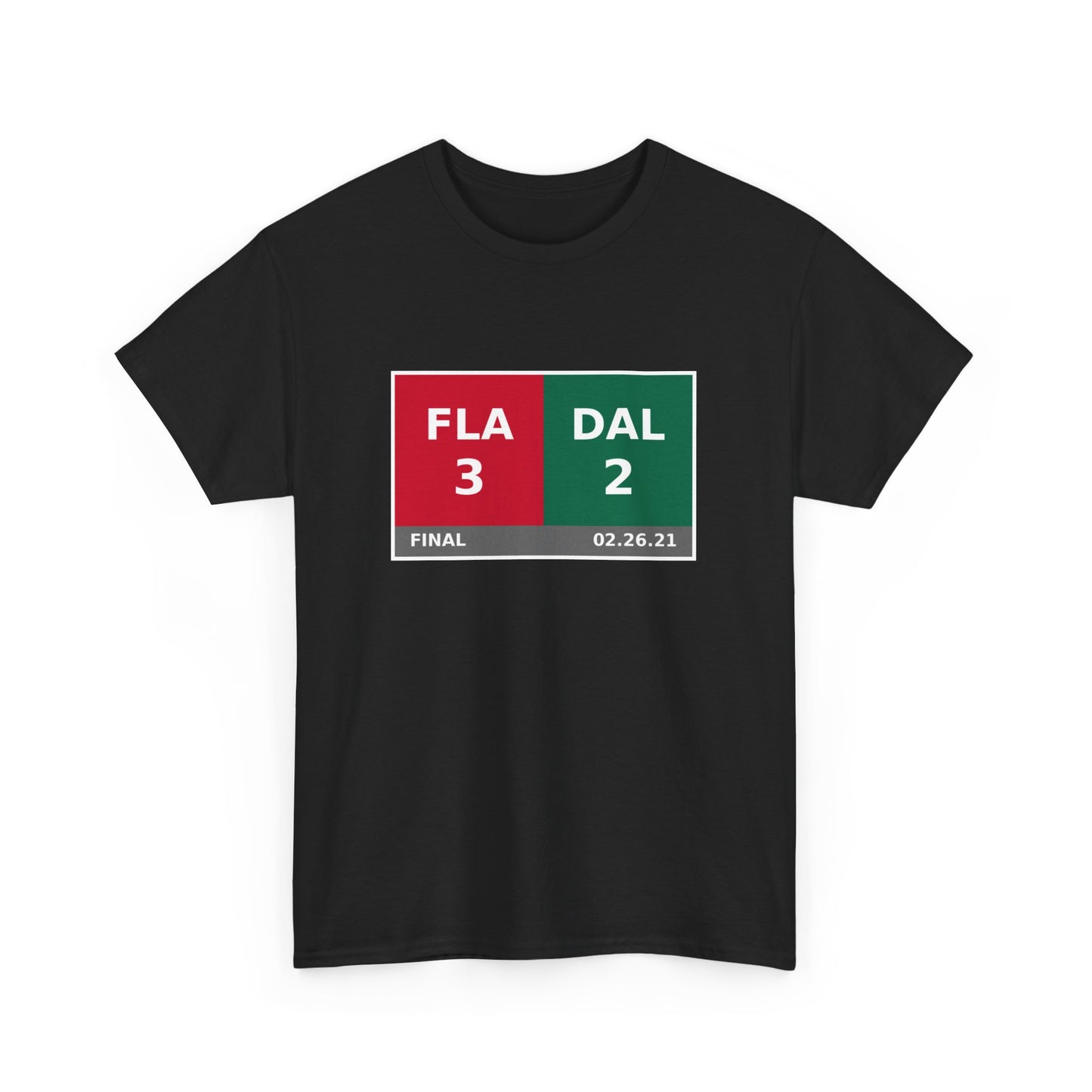 FLA vs DAL Scoreboard Tee 02.26.21