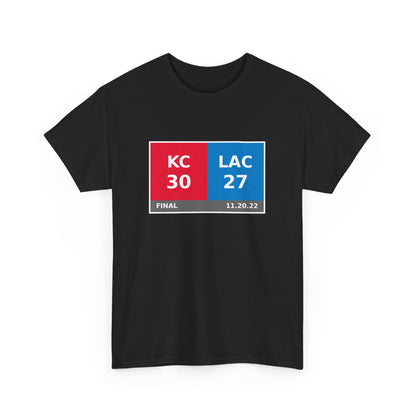 KC vs LAC Scoreboard Tee 11.20.22