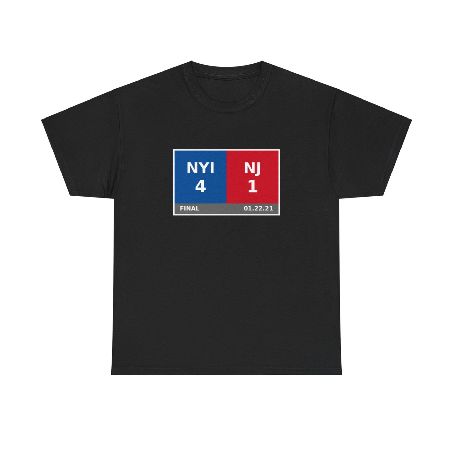 NYI vs NJ Scoreboard Tee 01.22.21