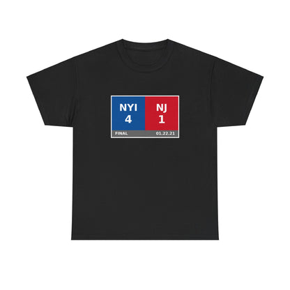 NYI vs NJ Scoreboard Tee 01.22.21