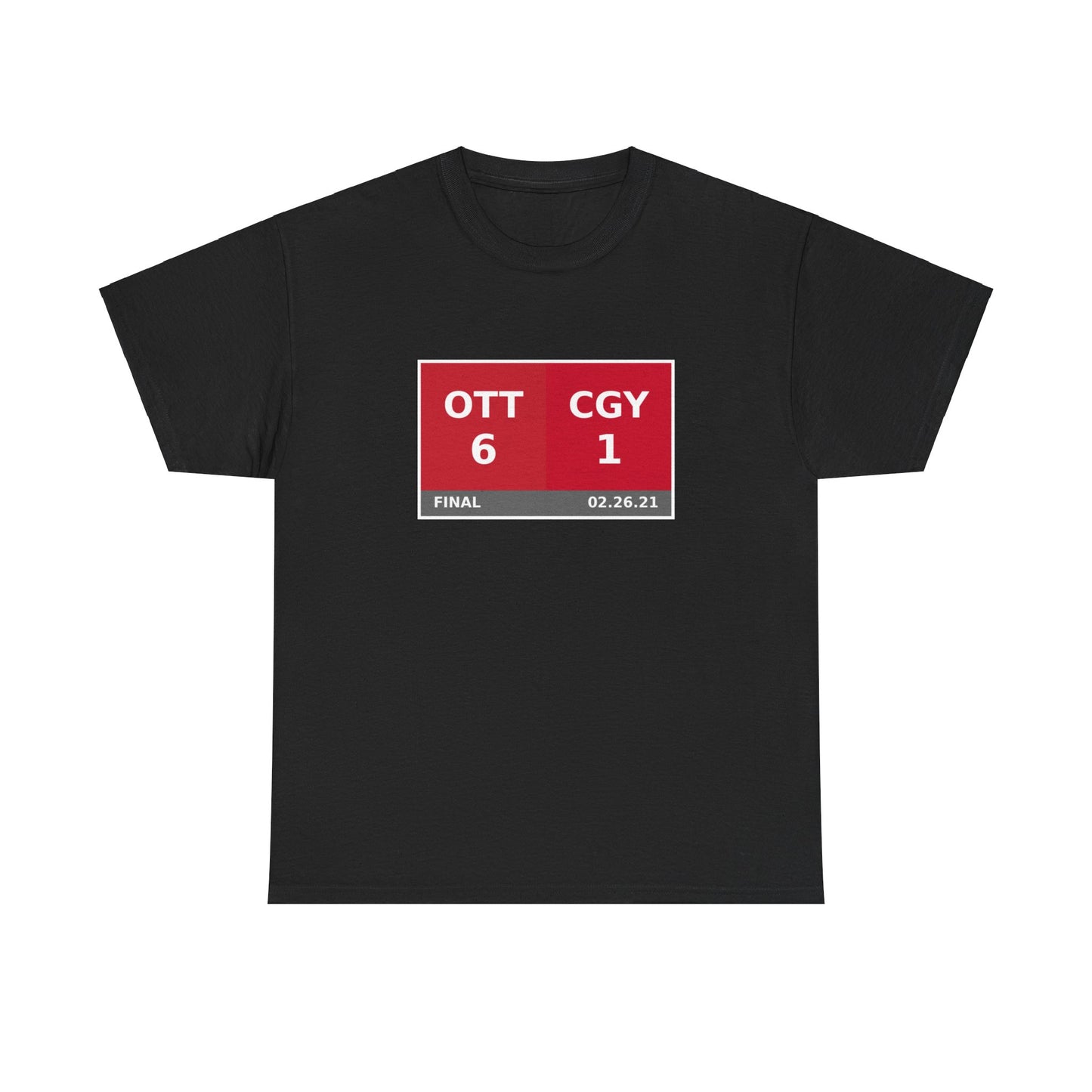 OTT vs CGY Scoreboard Tee 02.26.21