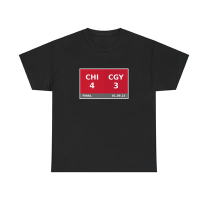 CHI vs CGY Scoreboard Tee 01.09.23