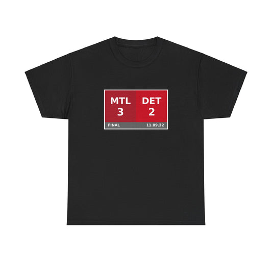 MTL vs DET Scoreboard Tee 11.09.22