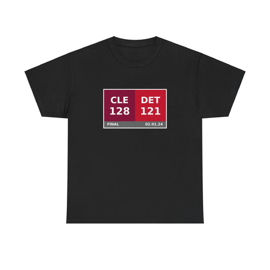 CLE vs DET Scoreboard Tee 02.01.24