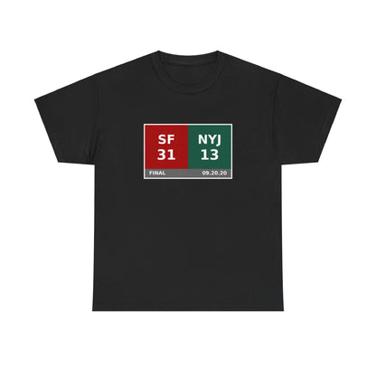 SF vs NYJ Scoreboard Tee 09.20.20