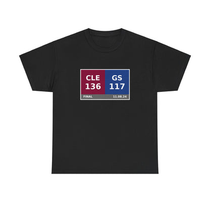 CLE vs GS Scoreboard Tee 11.08.24