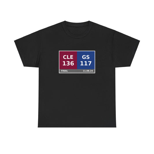 CLE vs GS Scoreboard Tee 11.08.24