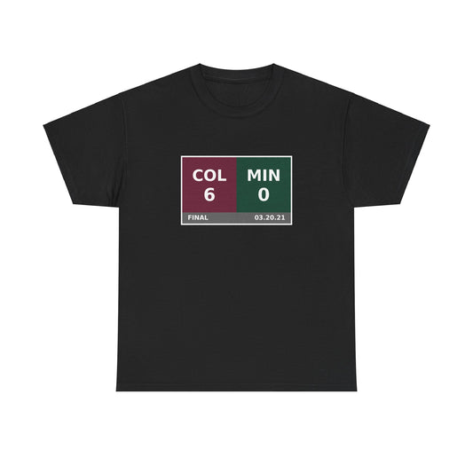 COL vs MIN Scoreboard Tee 03.20.21