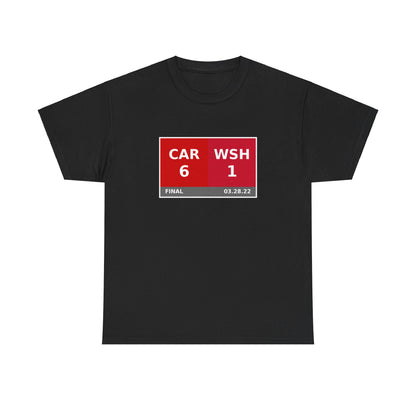 CAR vs WSH Scoreboard Tee 03.28.22