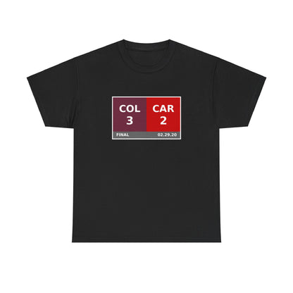 COL vs CAR Scoreboard Tee 02.29.20