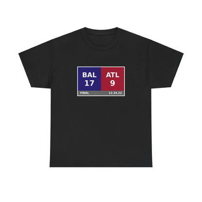 BAL vs ATL Scoreboard Tee 12.24.22