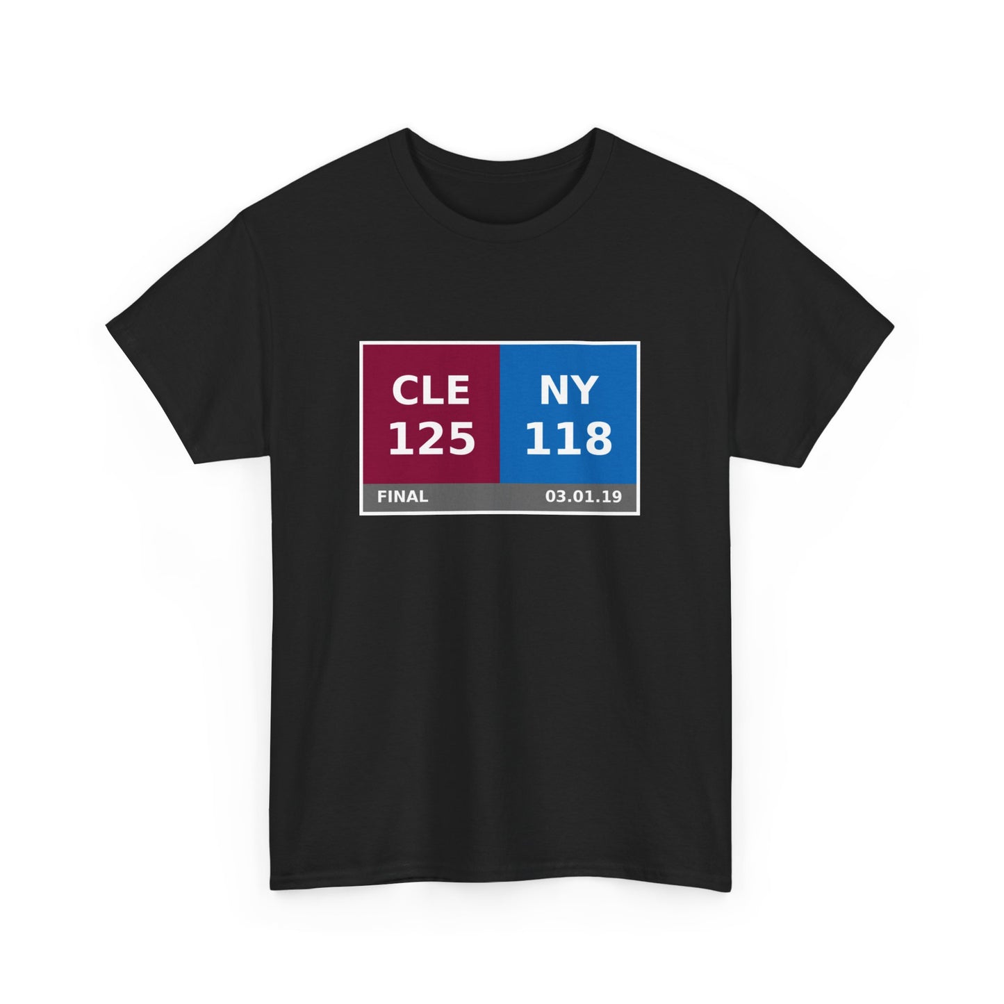 CLE vs NY Scoreboard Tee 03.01.19